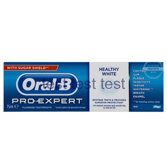 خمیر دندان سفید کننده اورال-بی مدل Pro Expert Healthy White حجم 75 میلی لیتر