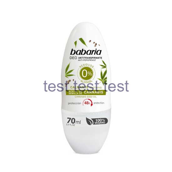 دئودورانت و رول ضد تعریق باباریا حاوی عصاره کانابیس حجم 70 میلی لیتر